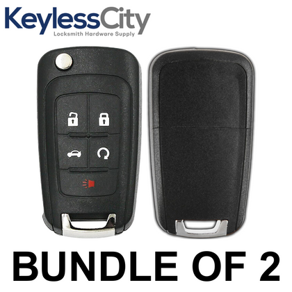 2 X 2010-2020 GM / 5-Button Flip Key / OHT01060512 (AFTERMARKET) (BUNDLE OF 2)