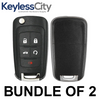 2 X 2010-2020 GM / 5-Button Flip Key / OHT01060512 (AFTERMARKET) (BUNDLE OF 2)