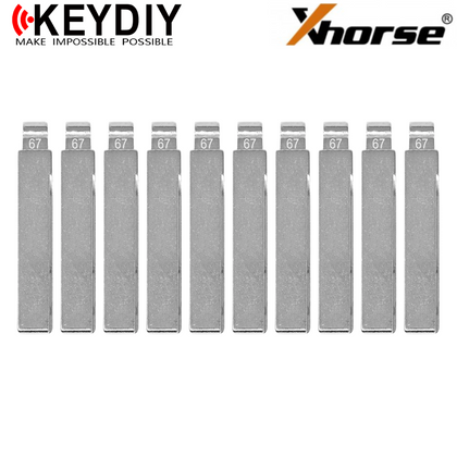 10 X KEYDIY - HU92 - Flip Key Blade - #67 - For Xhorse / Keydiy Universal Remote Flip Keys (BUNDLE OF 10)