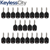 25 X 2011-2019 Ford / 3-Button Remote Head Key Shell / H75 / OUCD6000022 (Bundle of 25)