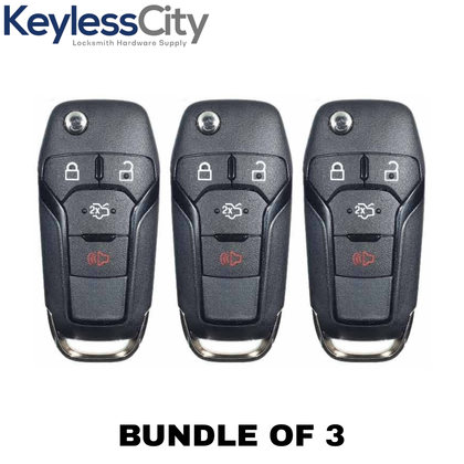 3 X 2013-2016 Ford Fusion Flip Key SHELL For N5F-A08TAA (AFTERMARKET) (Bundle of 3)