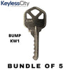 5 X BUMP Key For Kwikset - KW1 (BUNDLEOF 5)