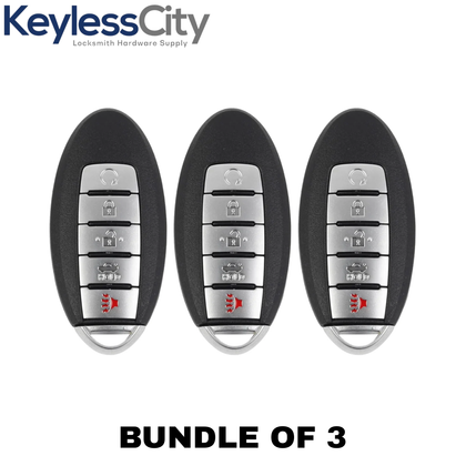 3 X 2009-2019 Nissan / 5-Button Smart Key SHELL / KR5S180144014 (Bundle of 3)