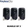 3 X 2006-2012 Lexus / 4-Button Remote Smart Key SHELL / HYQ14AAB HYQ14ACX HYQ14AAF (AFTERMARKET) (Bundle of 3)