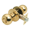 Kwikset High Safety Tubular Mortise Cylinder Door Knob Lock - Polished Brass