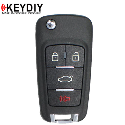 KEYDIY - GM Style - 4-Button Flip Key Blank w/ Integrated Chip (KD-NB18)