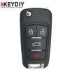 KEYDIY - GM Style - 4-Button Flip Key Blank w/ Integrated Chip (KD-NB18)