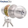Schlage High Safety Tubular Mortise Cylinder Door Knob Lock - Satin Silver