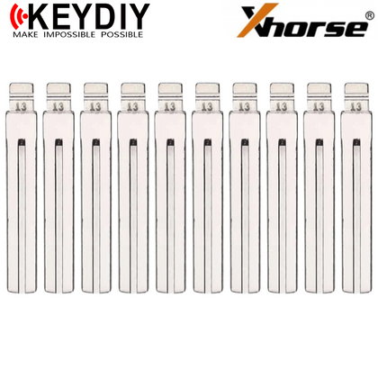 10 X KEYDIY - LXP90 / TOY40 - Flip Key Blade - #13 - For Xhorse / Keydiy Universal Remote Flip Keys (BUNDLE OF 10)