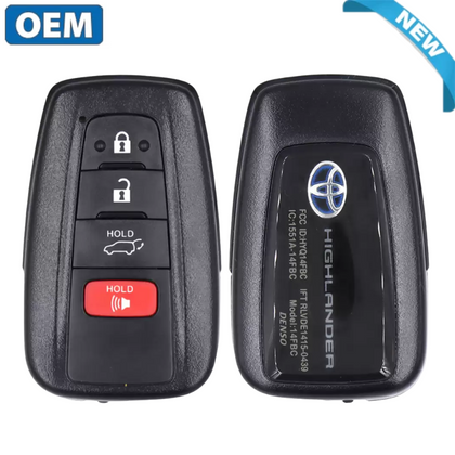 2020-2021 Toyota Highlander Hybrid / 4 Buttons Smart Key / 8990H-0E030 / HYQ14FBC (OEM)