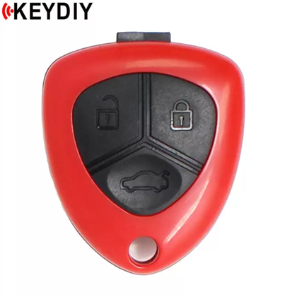 KEYDIY - Ferrari Style - 3-Button Keyless Entry Remote (No Blade)