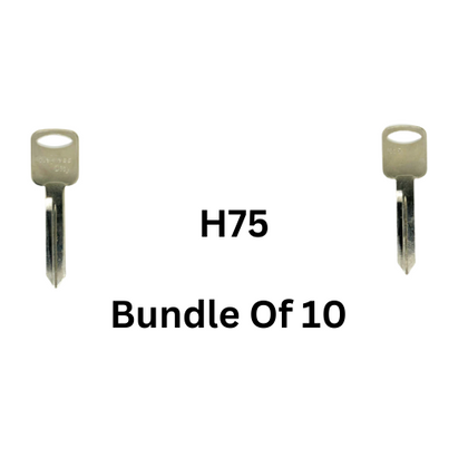 10 X H75 - FORD 8 CUT Key Blank - Test Key Blade (AFTERMARKET) (BUNDLE OF 10)