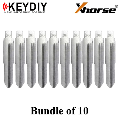 10 X KEYDIY - HY16 - Flip Key Blade - #36 - For Xhorse / Keydiy Universal Remote Flip Keys (Bundle of 10)