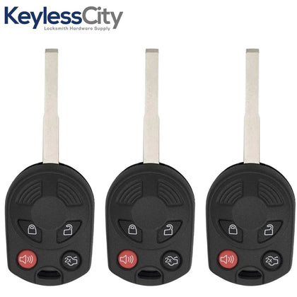 3 X 2012-2024 Ford / 4-Button Remote Head Key / OUCD6000022 (AFTERMARKET) (BUNDLE OF 3)