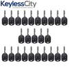 25 X 2007-2017 Ford / 4-Button Remote Head Key Shell / H75 / OUCD6000022 (Bundle of 25)