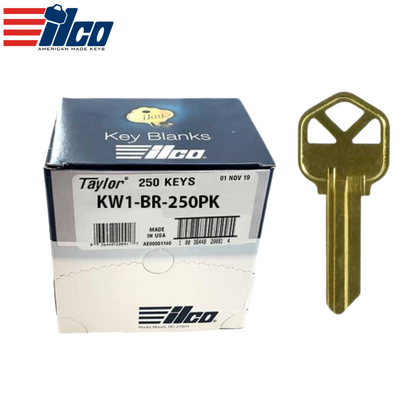 250 X Ilco - KW1-BR KWIKSET Key Blank (BUNDLE OF 250)