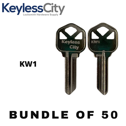 50 X KW1 BR - Kwikset Key Blank - Test Key Blade (AFTERMARKET) (BUNDLE OF 50)