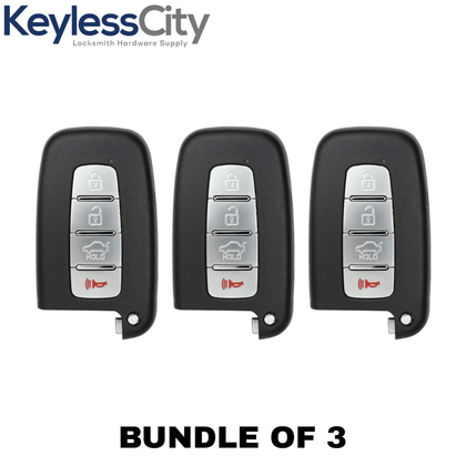 3 X 2009-2015 Hyundai Kia / 4-Button Smart Key SHELL / SY5HMFNA04 (AFTERMARKET) (Bundle of 3)