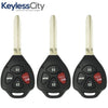 3 X 2007-2010 Toyota Camry Corolla / 4-Button Remote Head Key / 89070-06231 / HYQ12BBY (4D67 Chip) (AFTERMARKET) (BUNDLE OF 3)