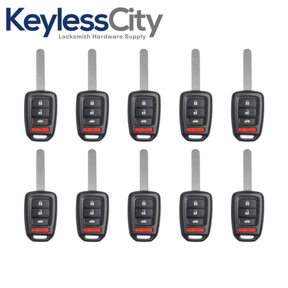 10 X 2016-2019 Honda Accord / 4-Button Remote Head Key / PN: 35118-T2A-A60 / MLBHLIK6-1TA (AFTERMARKET) (BUNDLE OF 10)