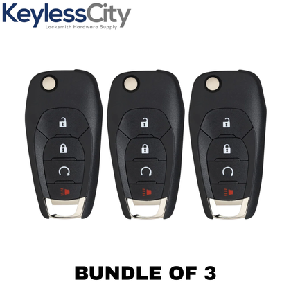 3 X 2019 - 2022 Chevrolet Cruze Trailblazer / 4-Button Flip Key SHELL For LXP-T004 (AFTERMARKET) (Bundle of 3)