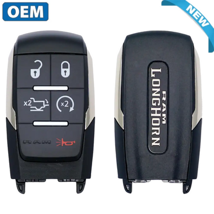 2019-2024 Dodge RAM 2500, 3500 Longhorn / 5-Button Smart Key / PN: 68575430AA / GQ4-76T (OEM)