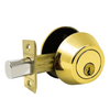 Kwikset Premium Round Single Cylinder Deadbolt Security Door Lock With Key Safe Lock - Polished Brass