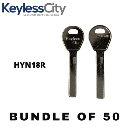 50 X HY18 RIGHT - Hyundai Key Blank - Test Key Blade (AFTERMARKET) (BUNDLE OF 50)
