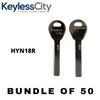 50 X HY18 RIGHT - Hyundai Key Blank - Test Key Blade (AFTERMARKET) (BUNDLE OF 50)