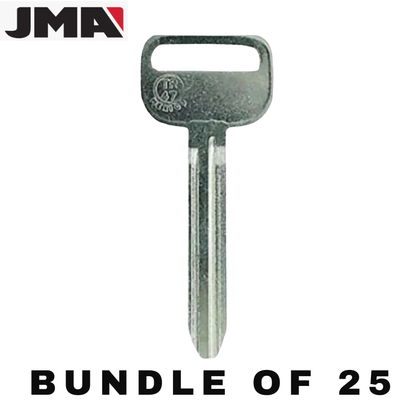 25 X JMA - TR47 - TOYO-15 -  X217 - Toyota - Metal Key Blank (JMA TOYO-15E) (BUNDLE OF 25)