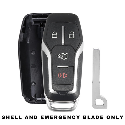 2013-2018 Ford / 4-Button Smart Key SHELL For M3N-A2C31243800, M3N-A2C31243300 (AFTERMARKET)