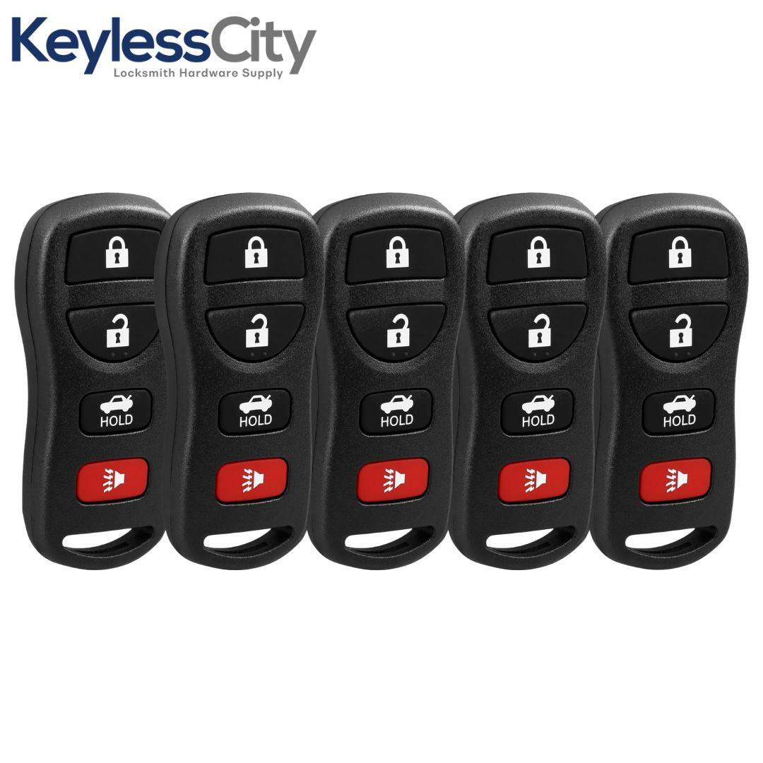 5 X 2002-2017 Nissan / Infiniti / 4-Button Keyless Entry Remote / KBRA ...