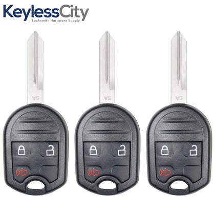 3 X 2003-2017 Ford Lincoln / 3-Button Remote Head Key / PN: 164-R8070 / CWTWB1U793 (AFTERMARKET) (BUNDLE OF 3)