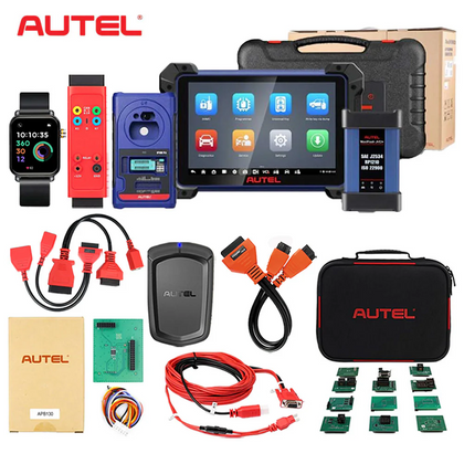 Autel MaxiIM IM608 PRO II and G-BOX3 Key Programming and Diagnostic Tools Full Adapters Bundle with OTOFIX Black Smart Key Watch