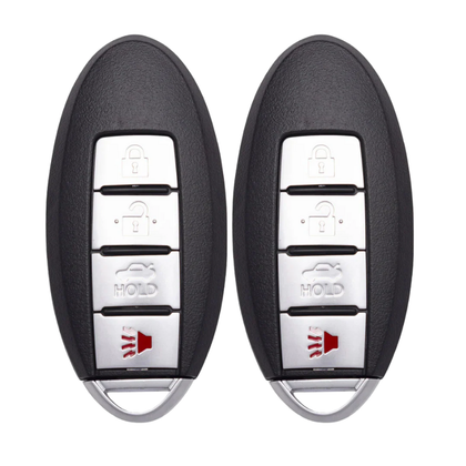 2 X 2007-2012 Nissan Maxima / Sentra  / 4-Button Smart Key / PN: 285E3-EW81D / CWTWBU735 (AFTERMARKET) (BUNDLE OF 2)