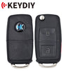 KEYDIY - VW Style 3 Buttons Universal Key Fob - Black (B01-2+1)