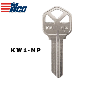 10 X Ilco - KW1-NP KWIKSET Key Blank (BUNDLE OF 10)
