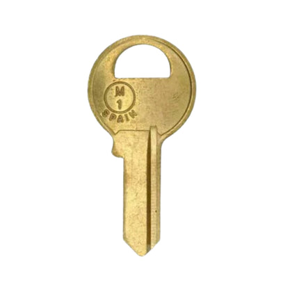 M1 / 1092 / Brass Metal Key Blank For Master Padlocks (JMA MAS-10E)