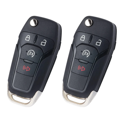 2 X 2015-2022 Ford F-Series Raptor Ranger / 4-Button Flip Key / 164-R8134 / N5F-A08TDA (AFTERMARKET) (BUNDLE OF 2)