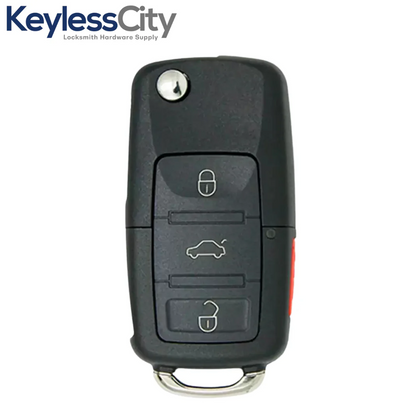 1997-2006 Audi / 4-Button Flip Key / PN: 4D0837231P / MYT8Z0837231 / 315 MHz (AFTERMARKET)