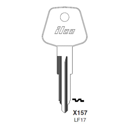ILCO - British Leyland, Iveco, Maserati, Rover Key Blank - X157 (LF17)