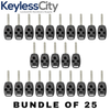 25 X 2003-2014 Honda Acura / 4-Button Remote Head Key Shell with chip holder / HO01 / KR55WK49308 N5F-S0084A (Bundle of 25)