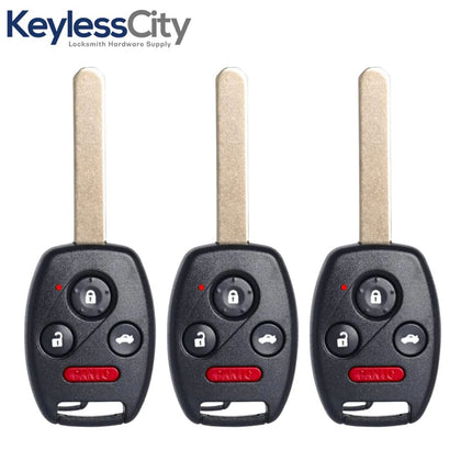 3 X 2003-2010 Honda Accord Element / 4-Button Remote Head Key / OUCG8D-380H-A (AFTERMARKET) (BUNDLE OF 3)