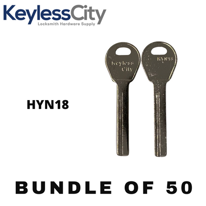 50 X HYN18 LEFT - Hyundai Key Blank - Test Key Blade (AFTERMARKET) (BUNDLE OF 50)