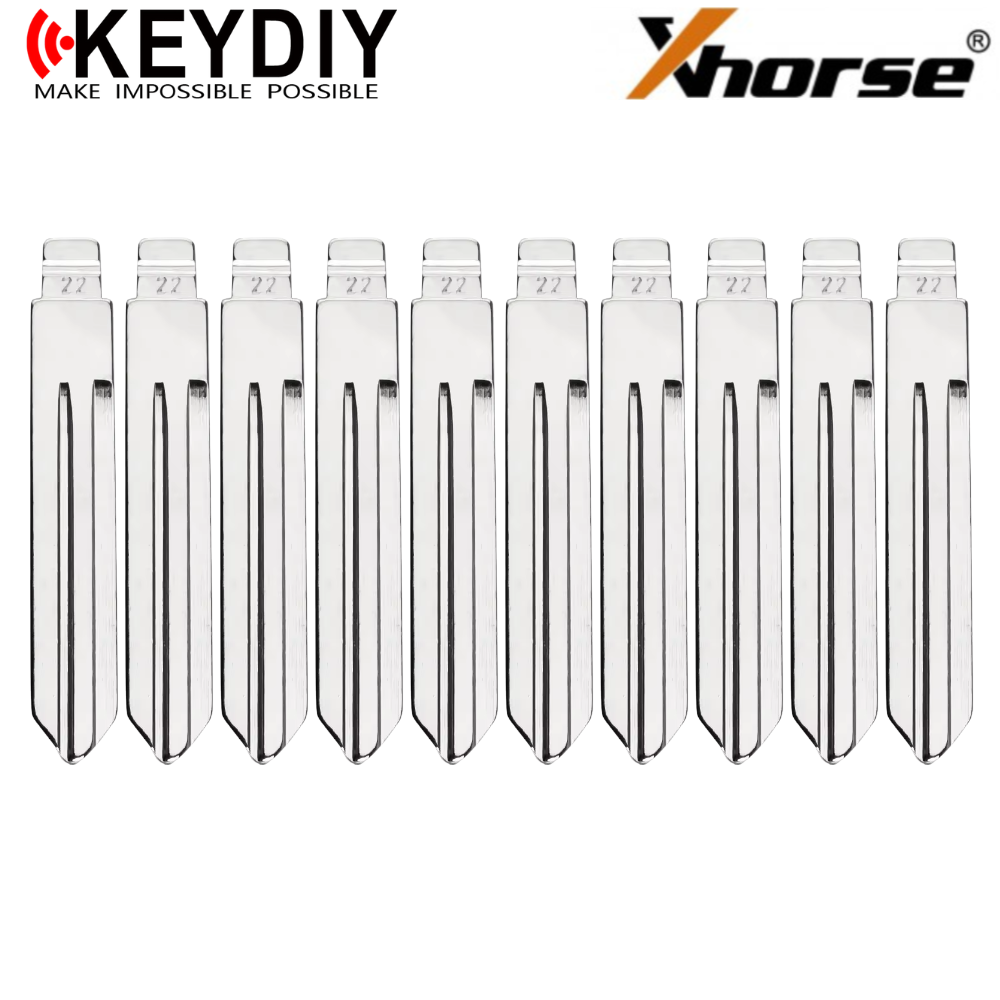 10 X KEYDIY - DA34 / NSN14 - Flip Key Blade - #22 - For Xhorse / Keydi ...