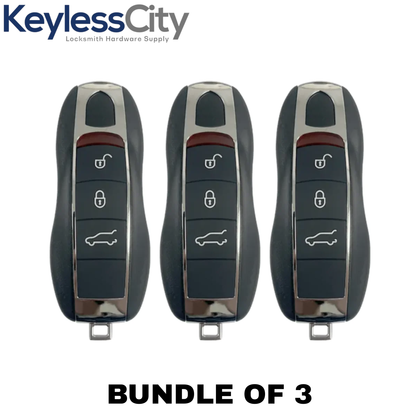 3 X 2010-2012 Porsche Cayenne Panamera / 3 Buttons Smart Key Shell (AFTERMARKET) (Bundle of 3)