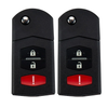2 X 2006-2015 Mazda / 3-Button Flip Key / PN: CC43-67-5RYC / BGBX1T478SKE125-01 (AFTERMARKET) (BUNDLE OF 2)