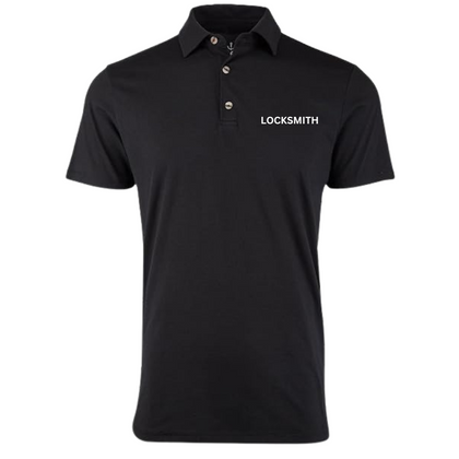 Basic Shirt - 220GSM 100% Cotton Black polo shirt - Medium