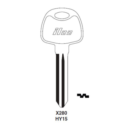 ILCO - 2006-2014 Hyundai Key Blank HY-13D / HY15