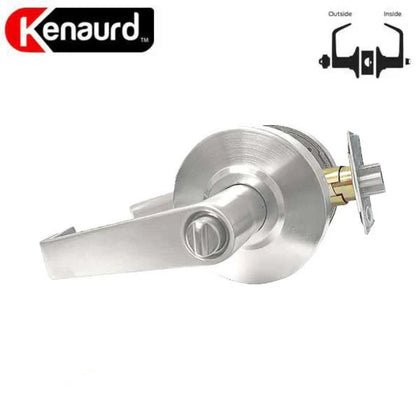 Kenaurd - Commercial Lever Set Handle - SFIC IC Core - 2-3/4” Standard Backset - Satin Chrome - Entrance - Grade 2
